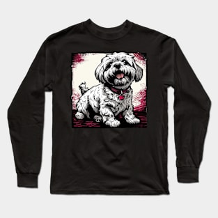 Retro Art Sarabi Dog Lover Long Sleeve T-Shirt